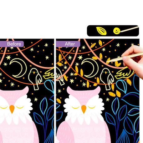 Scratch art - cadre lumineux Multicolor 2 - vertbaudet enfant 