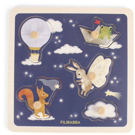 Puzzle dès 12 mois Bleu, marron, vert 1 - vertbaudet enfant 