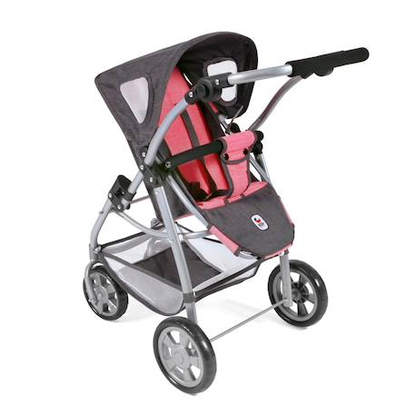 La poussette combinée 3 en 1 emotion 'all in' pour poupons Multicolore+Noir et rose+Rose+Rose et bleu+Rose et gris+Rose fuschia+Violet+Violet étoiles 26 - vertbaudet enfant 