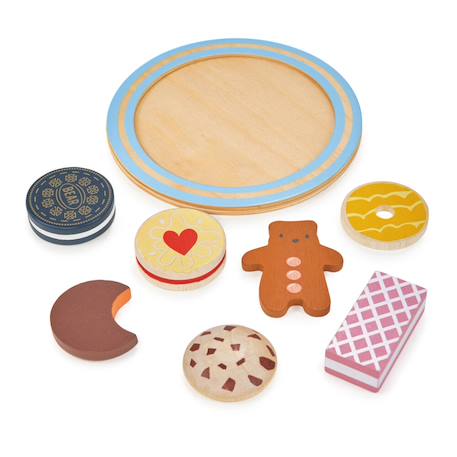 Assiette de biscuits en bois – Jeu de dînette pour enfants Multicolor 3 - vertbaudet enfant 