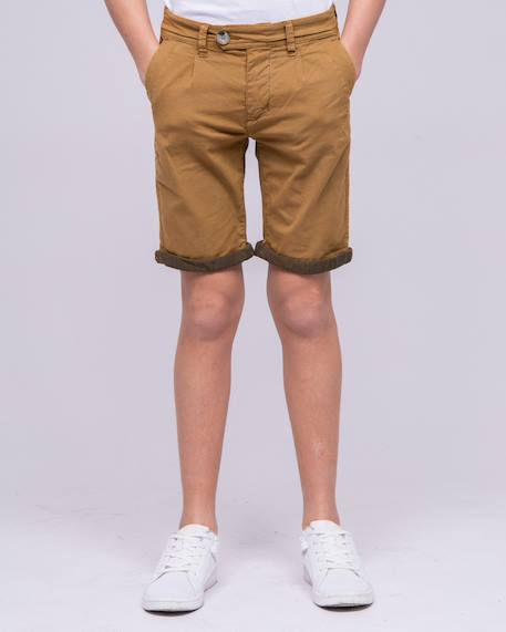 Bermuda chino barnas garçon Cognac+Kaki 1 - vertbaudet enfant 
