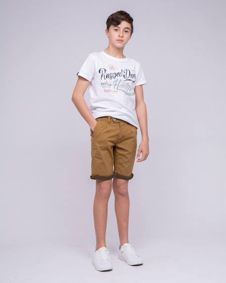 Bermuda chino barnas garçon Cognac+Kaki 4 - vertbaudet enfant 