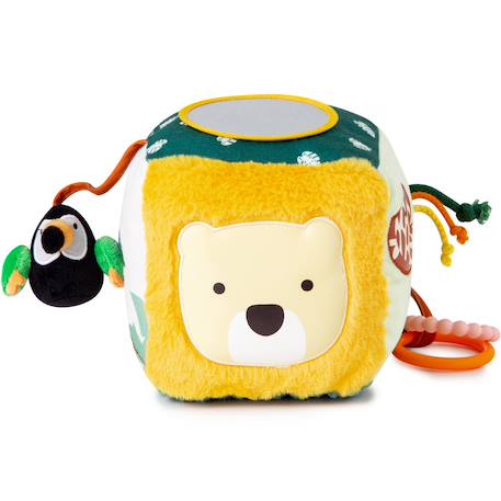 Cube d'activités jungle Jaune, vert, blanc+Multicolore 4 - vertbaudet enfant 