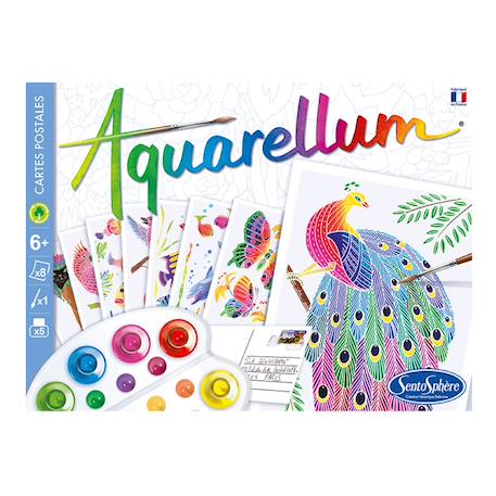 Aquarellum cartes postales animaux Blanc 3 - vertbaudet enfant 