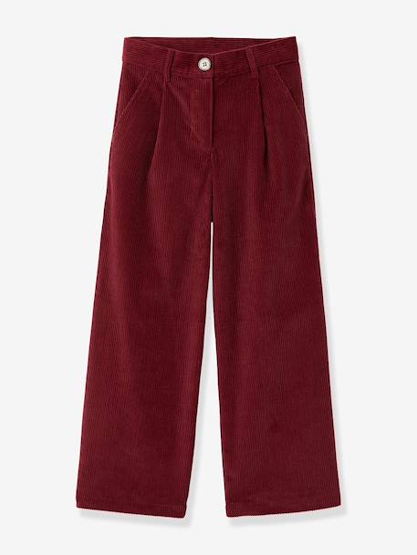 Pantalon large beige+framboise+marine 5 - vertbaudet enfant 