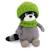 Peluche raton laveur avec bonnet vert 15 cm Grey 1 - vertbaudet enfant 