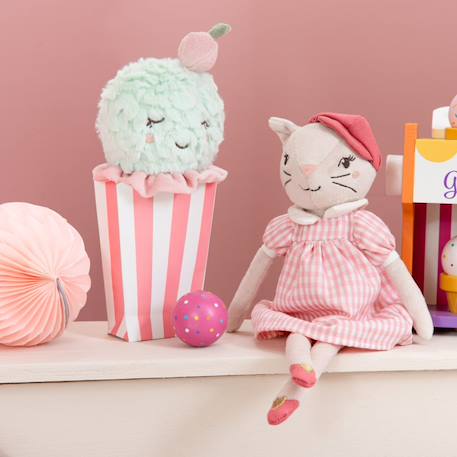 Hochet peluche glace à la menthe Vert d'eau, rose 3 - vertbaudet enfant 