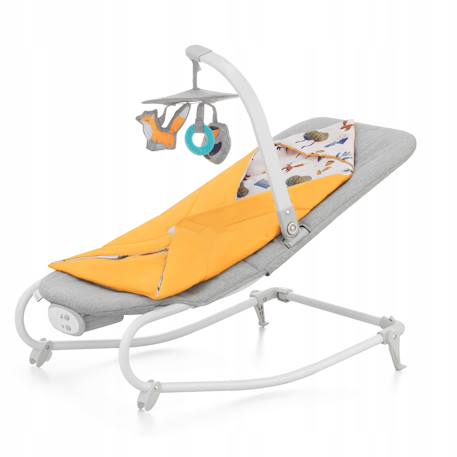 Transat 2 en 1 - balancement apaisant avec musique et vibration Gris+Jaune 7 - vertbaudet enfant 