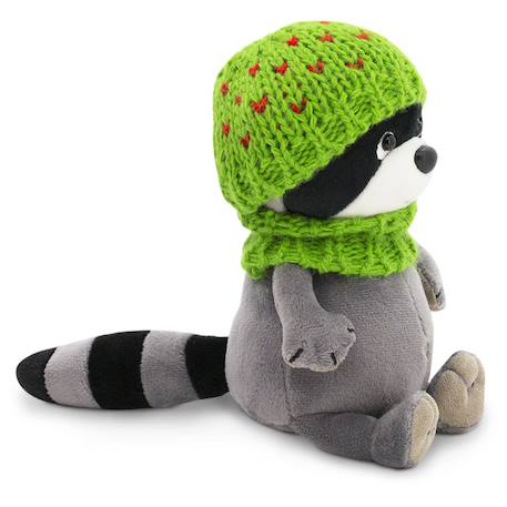 Peluche raton laveur avec bonnet vert 15 cm Grey 2 - vertbaudet enfant 