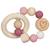 Hochet en bois et silicone Beige+Rose 4 - vertbaudet enfant 