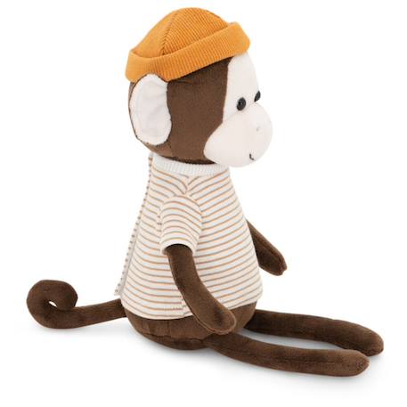 Peluche singe avec bonnet orange 25 cm Brown 2 - vertbaudet enfant 