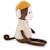Peluche singe avec bonnet orange 25 cm Brown 2 - vertbaudet enfant 