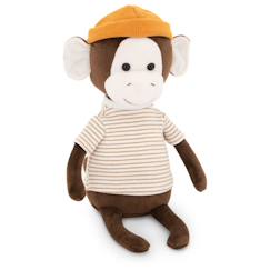 Jouet-Peluche singe avec bonnet orange 25 cm