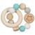 Hochet en bois et silicone Beige+Rose 2 - vertbaudet enfant 