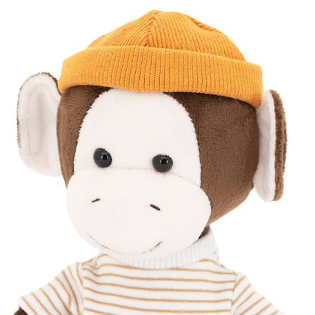 Peluche singe avec bonnet orange 25 cm Brown 4 - vertbaudet enfant 