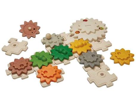Puzzles 1er âge engrenages Beige 1 - vertbaudet enfant 