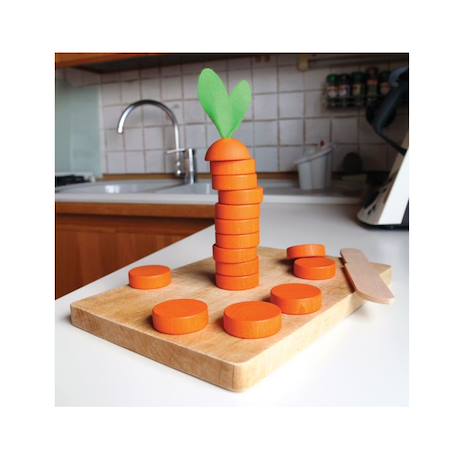 Jeu en bois coupe la carotte Orange 3 - vertbaudet enfant 
