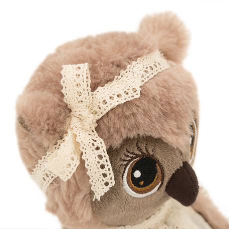 Peluche hibou avec robe et ruban pour cheveux 25 cm Brown 4 - vertbaudet enfant 
