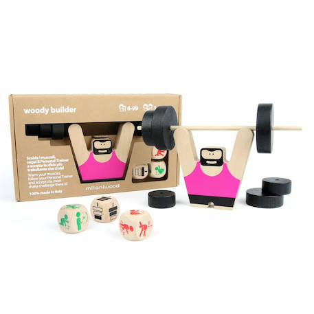 Jeu d'ambiance woody builder Rose 4 - vertbaudet enfant 
