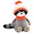 Peluche raton laveur avec bonnet orange 15 cm Grey 1 - vertbaudet enfant 