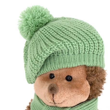 Peluche hérisson avec béret vert 18 cm Brown 4 - vertbaudet enfant 