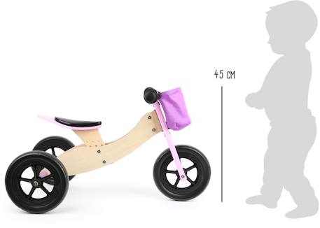 Draisienne tricycle 2 en 1 maxi Rose 4 - vertbaudet enfant 
