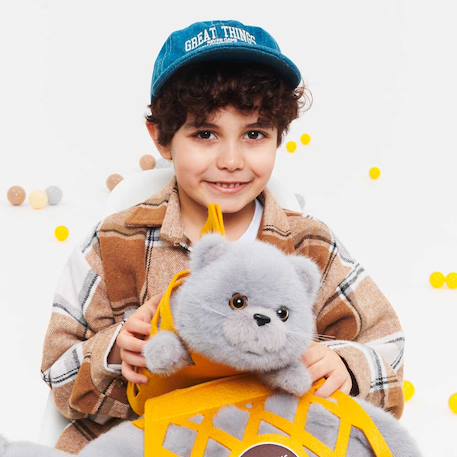 Peluche chat gris 35 cm Grey 5 - vertbaudet enfant 
