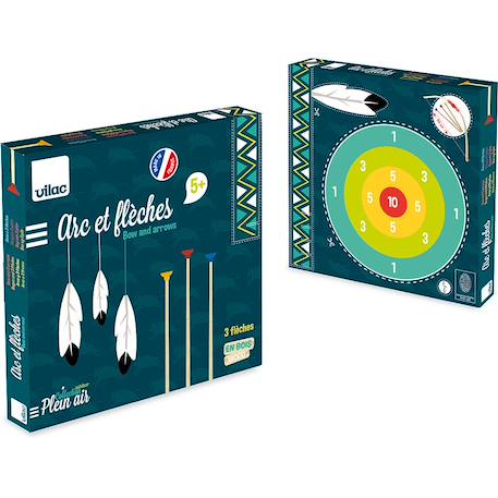 Arc démonté + 3 flèches en boîte cible Beige 3 - vertbaudet enfant 