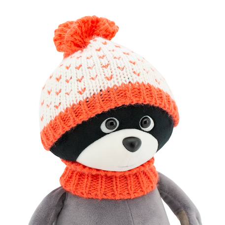 Peluche raton laveur avec bonnet orange 15 cm Grey 4 - vertbaudet enfant 