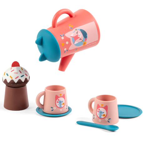 Set de thé pour le bain jeanne Rose, bleu, marron 4 - vertbaudet enfant 