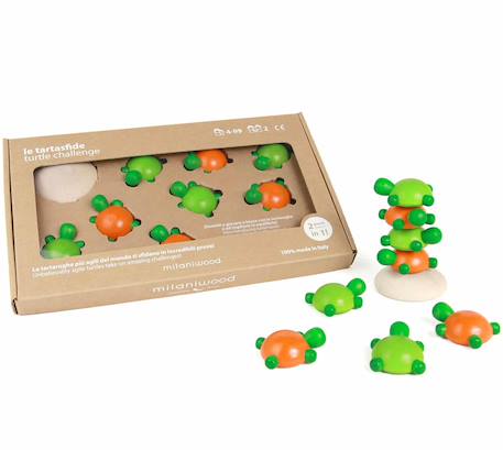 Jeu en bois challenge tortue Vert 1 - vertbaudet enfant 