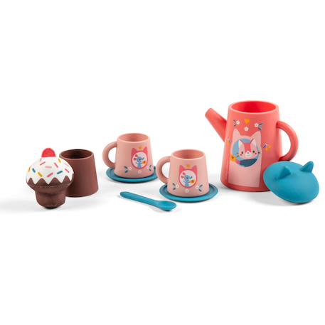 Set de thé pour le bain jeanne Rose, bleu, marron 3 - vertbaudet enfant 