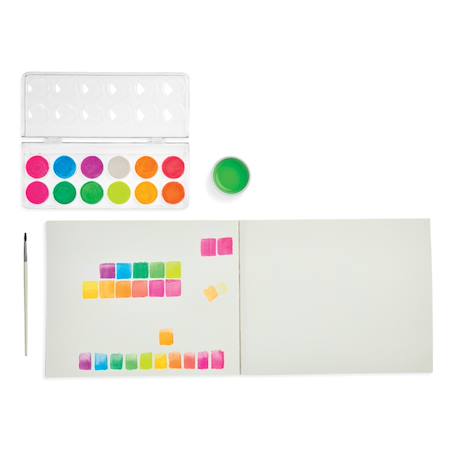 Aquarelles néon Chroma Blends – Set de 12 couleurs lumineuses avec pinceau Multicolor 2 - vertbaudet enfant 