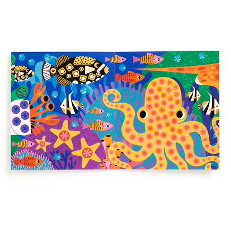 Stickers avec affiche autocollante - vie marine - 200 stickers Multicolor 5 - vertbaudet enfant 