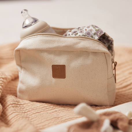Trousse de toilette twill natural Ecru, beige 4 - vertbaudet enfant 
