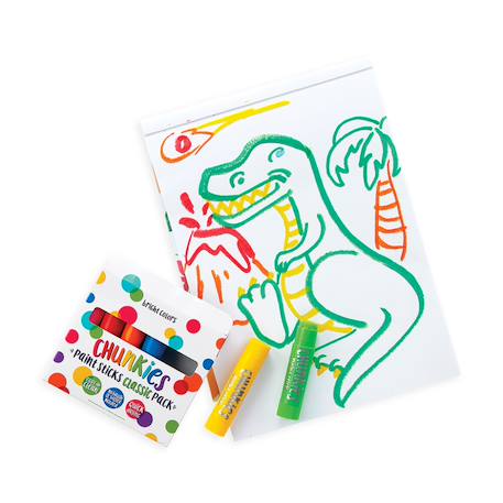 Bâtons de peinture Chunkies – Set de 6 couleurs classiques lavables Multicolor 2 - vertbaudet enfant 