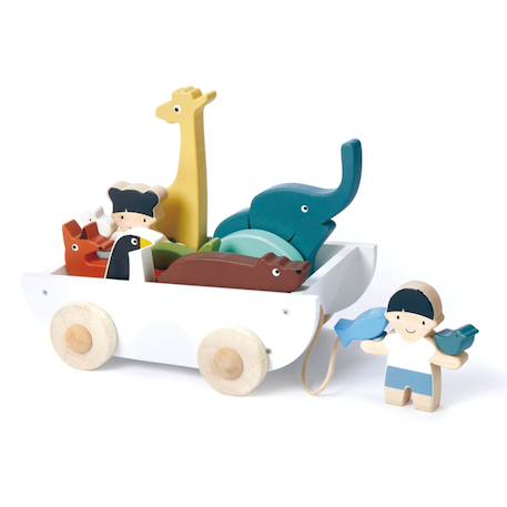 Bateau de l'amitié pour poupée en bois d'hévéa Multicolor 1 - vertbaudet enfant 