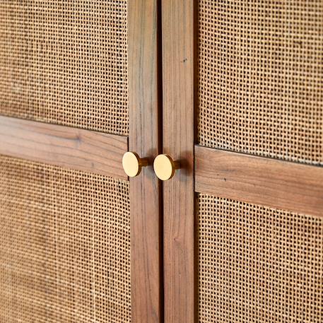 Armoire enfant en bois d'orme et rotin lisbeth Marron 4 - vertbaudet enfant 