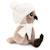 Peluche hibou avec bonnet blanc et écharpe 20 cm Marron 2 - vertbaudet enfant 