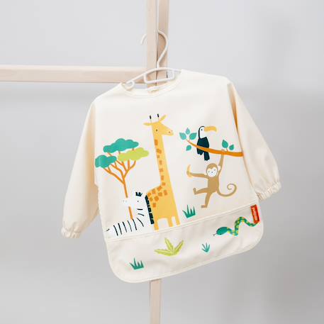 bavoirs tablier à manches longues - Jungle Jaune 4 - vertbaudet enfant 