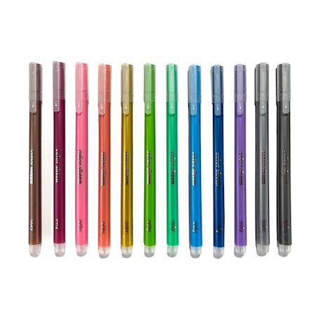 Stylos gel métalliques – Set de 12 couleurs brillantes pour papier clair ou foncé Multicolor 1 - vertbaudet enfant 