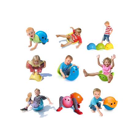 Bilibo Jeu d'équilibre, jouet de motricité pour Enfants Beige+Blanc+Bleu+Bleu clair+Bleu nuit+Jaune+Marron+Orange+Rouge+Vert+Violet 34 - vertbaudet enfant 