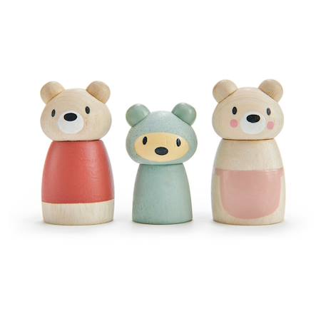 Ensemble de poupées en bois - famille ours Multicolor 1 - vertbaudet enfant 