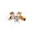 Peluche loup allongé marron & beige - 25 cm Marron 5 - vertbaudet enfant 