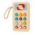 Téléphone portable en bois ludique avec boutons colorés et poignée Multicolore 1 - vertbaudet enfant 