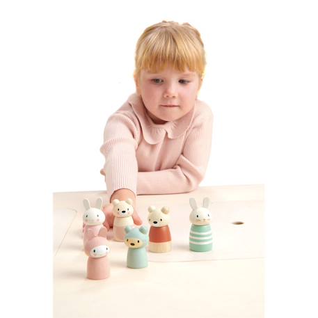 Ensemble de poupées en bois - famille ours Multicolor 2 - vertbaudet enfant 