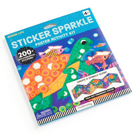 Stickers avec affiche autocollante - vie marine - 200 stickers Multicolor 3 - vertbaudet enfant 