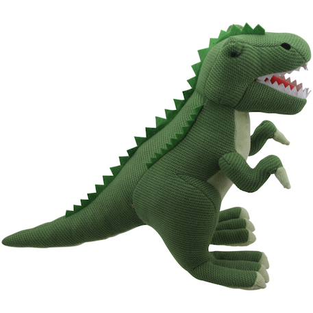 Grande peluche T-rex vert- collection tricotés 44 cm Vert 3 - vertbaudet enfant 