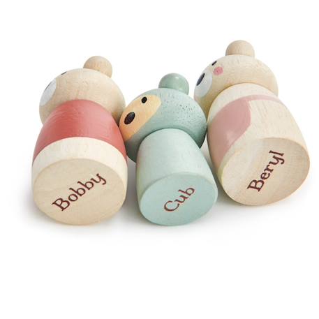 Ensemble de poupées en bois - famille ours Multicolor 3 - vertbaudet enfant 