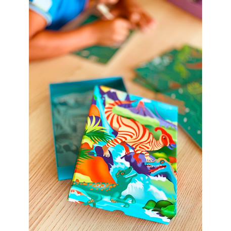 Set d'art scratch - dinosaure Multicolor 6 - vertbaudet enfant 